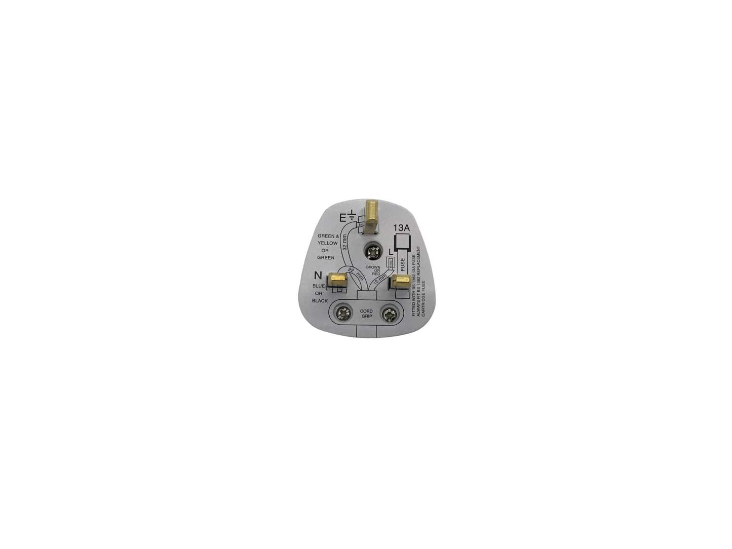 UK 3 Pin Plug - Black