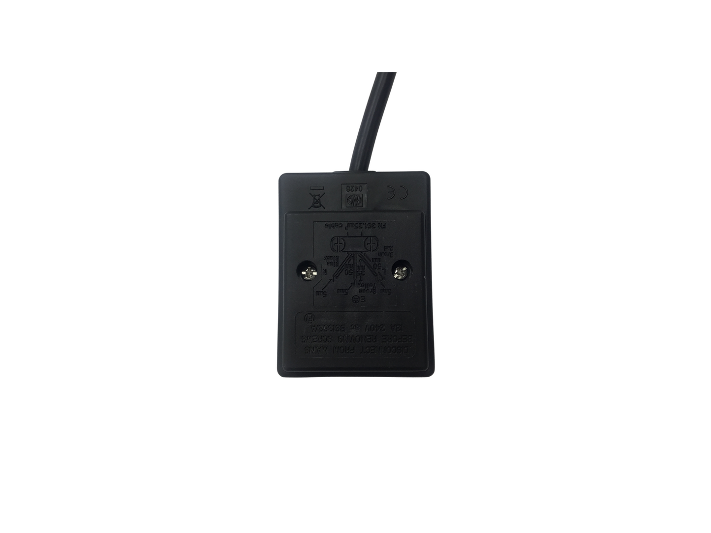 1 Gang UK 3 Pin Extension Lead - Black