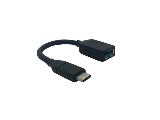 USB C Plug to USB A Socket Adaptor - Black