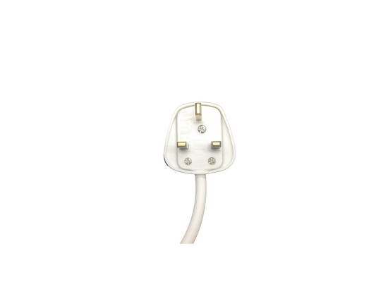 1 Gang UK 3 Pin Extension Lead - White