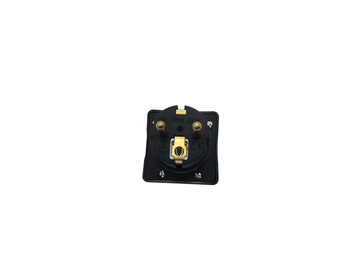 European Plug to UK 3 Pin Socket Travel Adapter - Black
