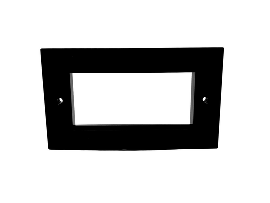 2 Gang Faceplate for 4 Euro Modules - Black