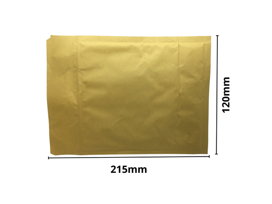 B00 Bubble Envelopes 120mm x 215mm 10 Pack - Gold
