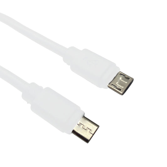 USB A Plug - USB Micro B Plug Lead - White