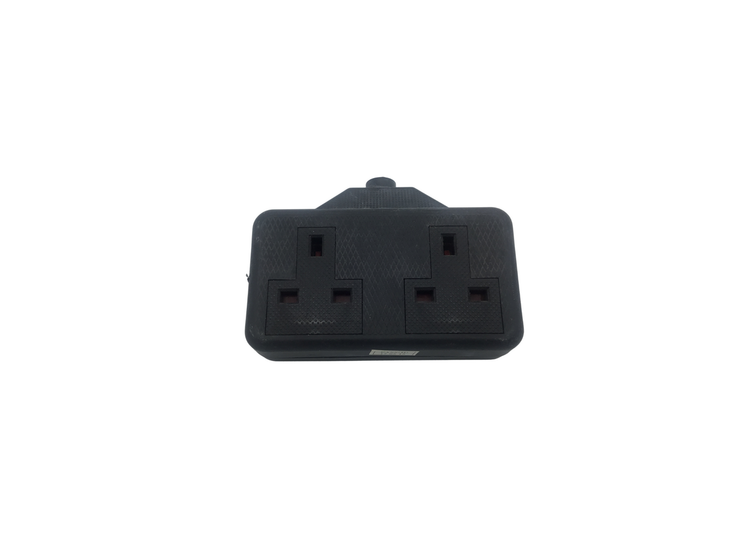 Rubberised 2 Way Extension Socket 13A - Black