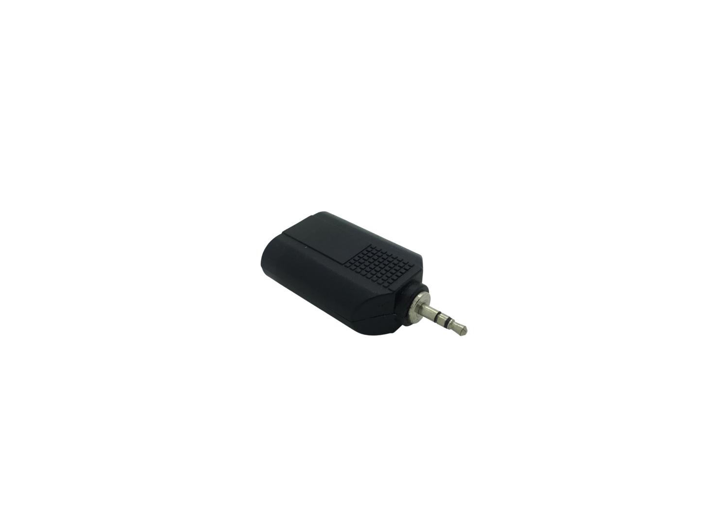 3.5mm 3 Pole Stereo Plug to 2x 6.35mm Stereo Sockets Adaptor - Black