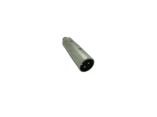 XLR Plug to RCA Phono Socket Adaptor - Nickel