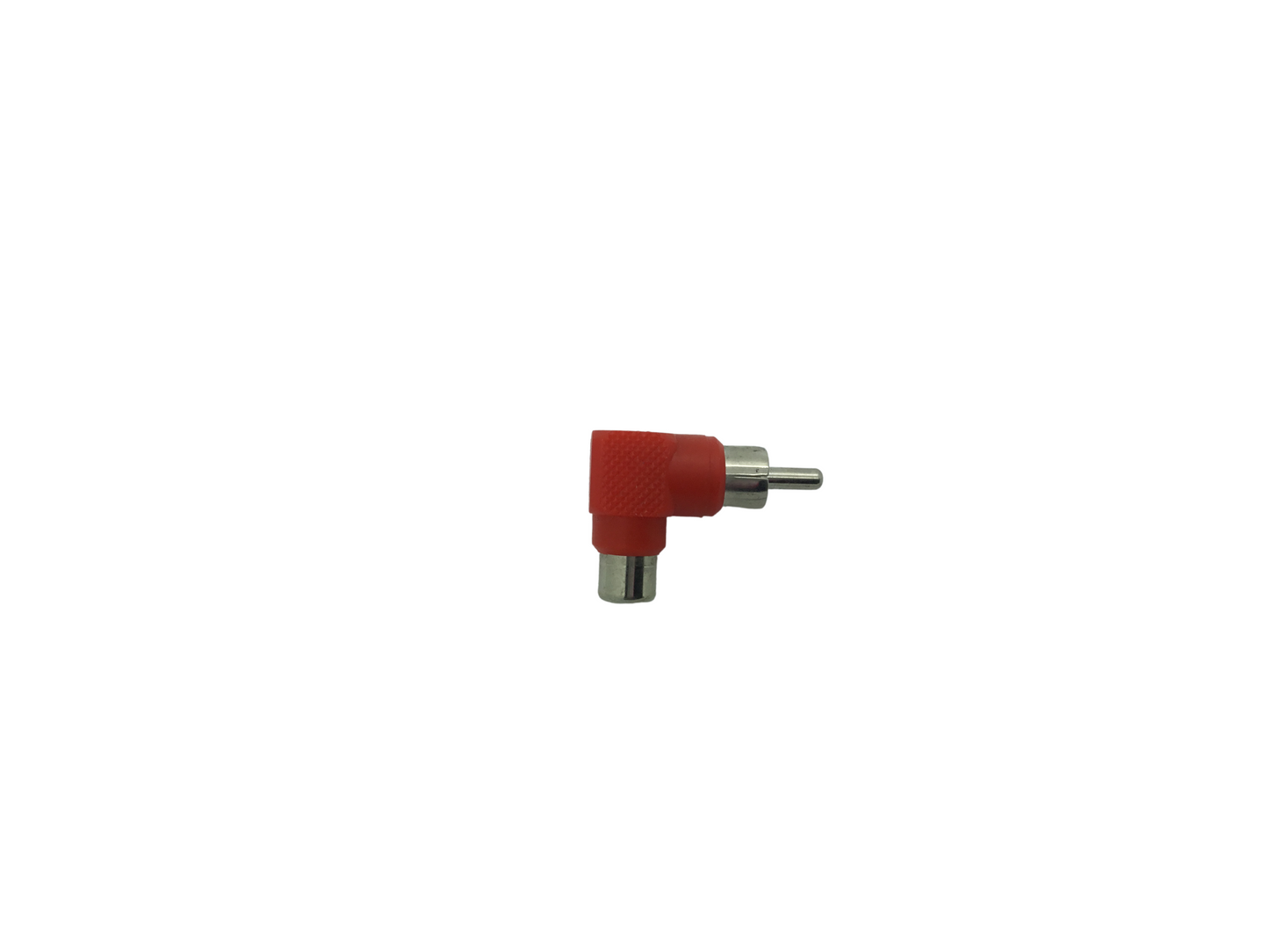 RCA phono plug to 90° RCA Phono Socket Adaptor - Red