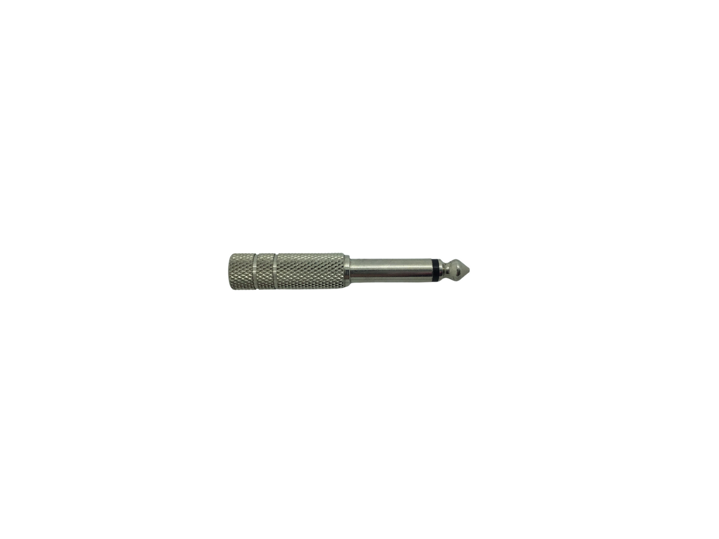 6.35mm 2 Pole Mono Jack Plug to 3.5mm Mono Socket Adaptor - Silver