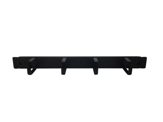 1U Cable Management Panel 4 Loop - Black