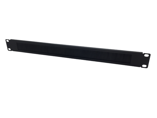 1U Rack brush panel 19" - Black