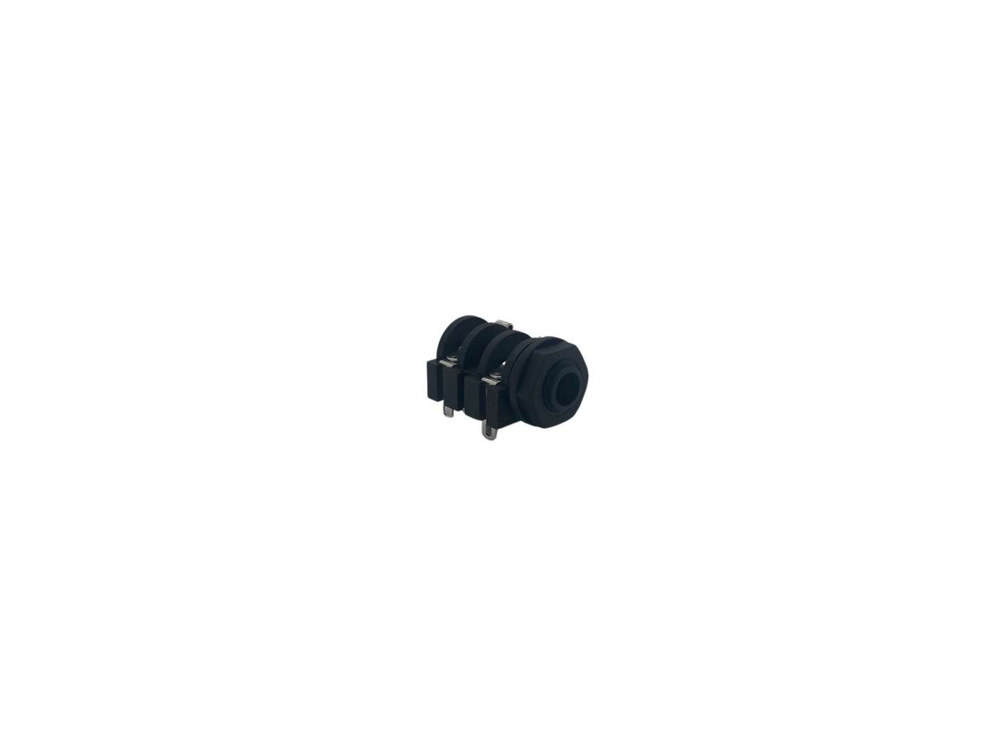 6.35mm (1/4") 2 Pole Mono Jack Socket Panel Mount - Black