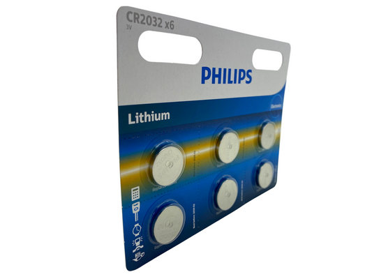Philips CR2032 Lithium Cell Battery 6 Pack