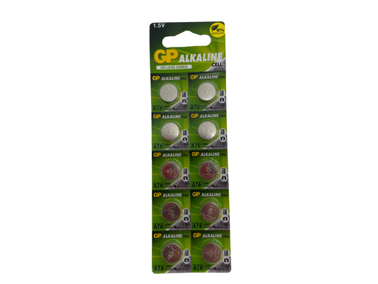 GP A76 Alkaline Cell Battery 10 Pack