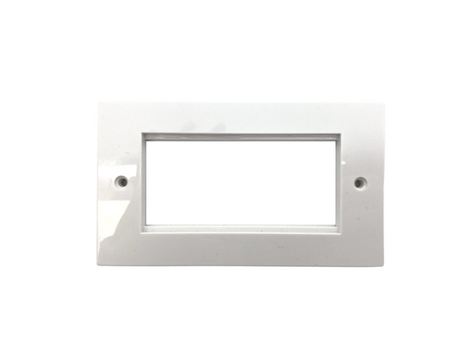 2 Gang Faceplate for 4 Euro Modules - White