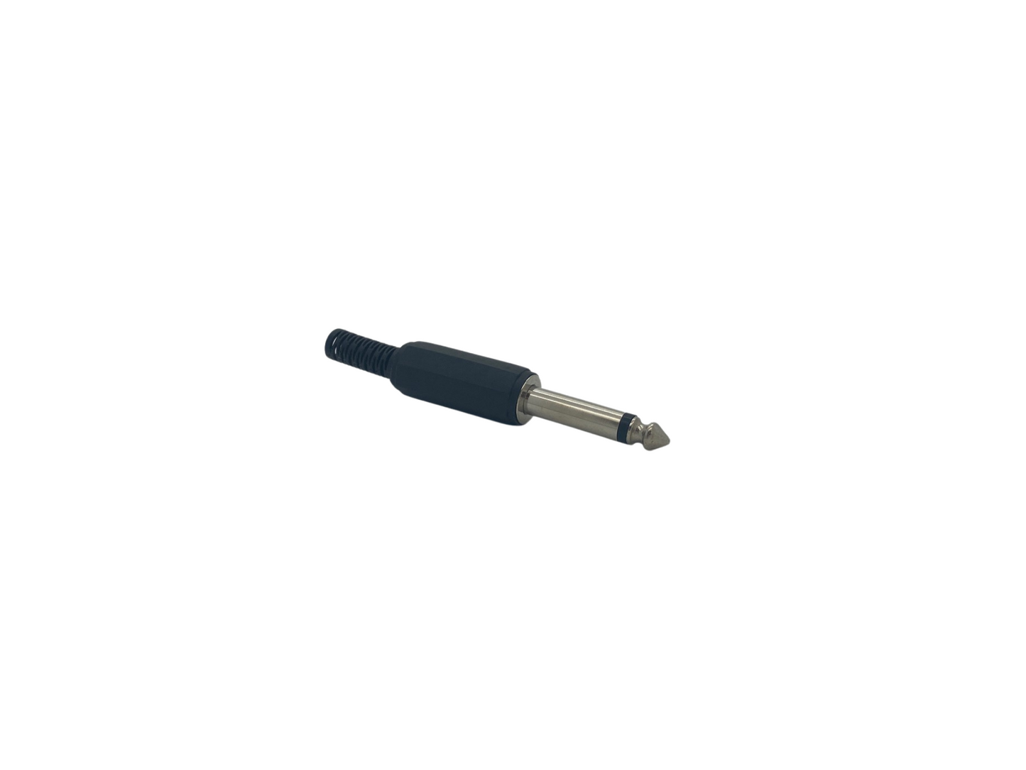 6.35mm (1/4") 2 Pole Mono Jack Plug Plastic Shell - Black