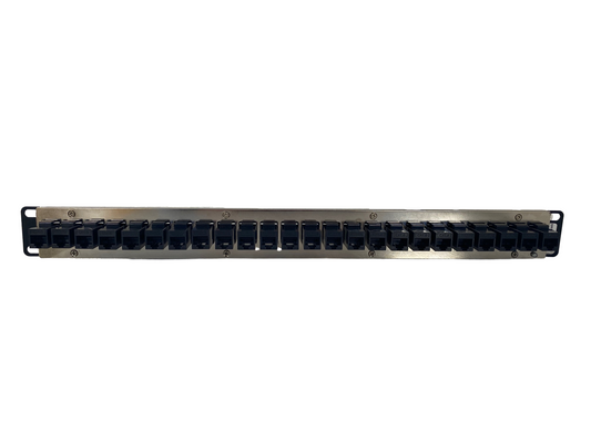 Cat 6 24 Port 1U Keystone Coupler Patch Panel with Caged Nut Set (No Cable Management)