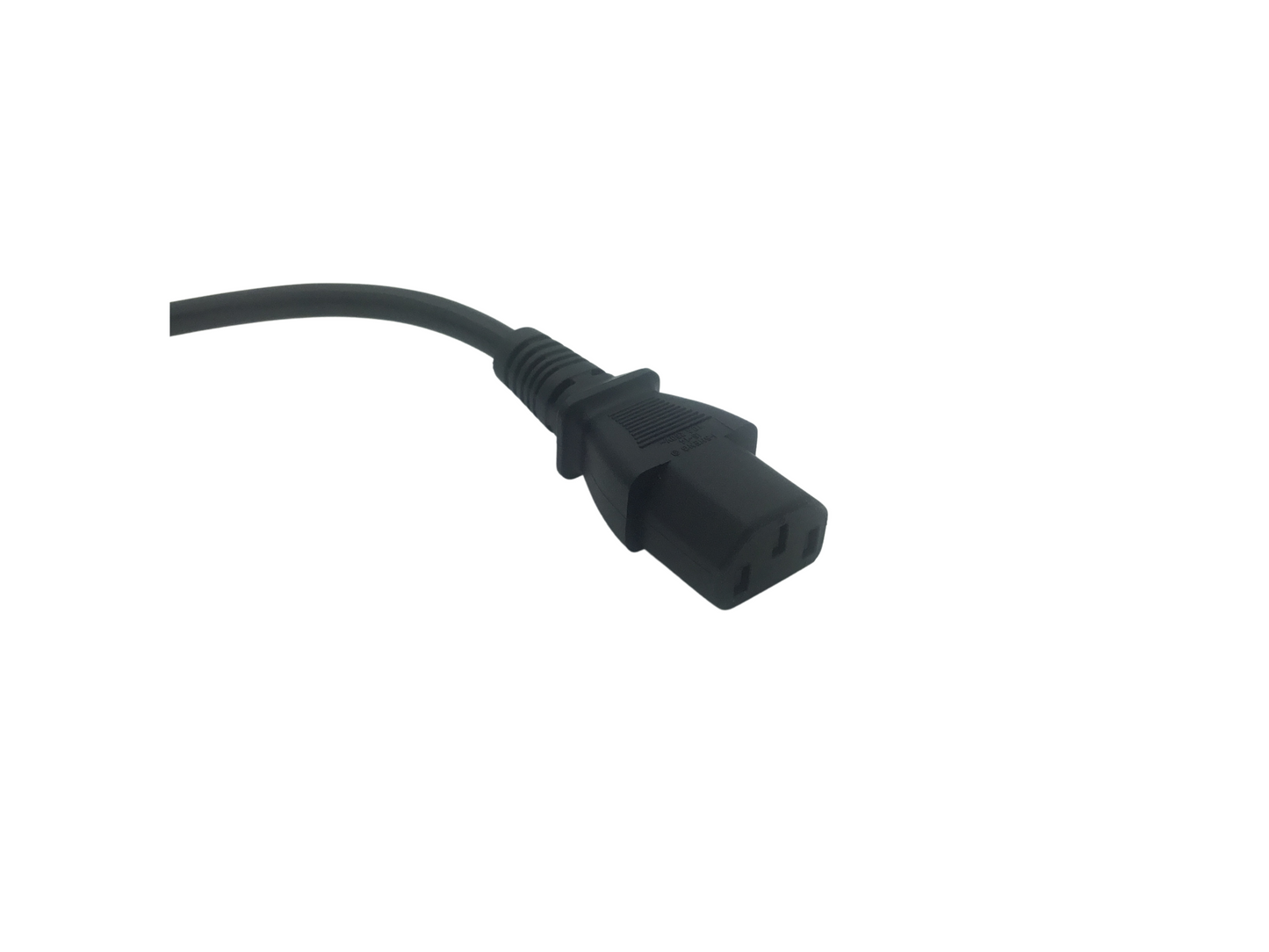 Schuko 90° Plug IEC C13 Straight Mains Lead - Black